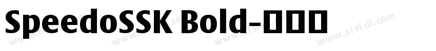 SpeedoSSK Bold字体转换